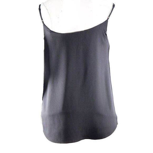 Aritzia Babaton Womens Size XS Black Camisole Floral Embroidered V-Neck Tank Top - Picture 6 of 8